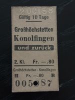 Alte Zugfahrkarte Grosshöchstetten-Konolfingen Retour!
