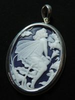 Silber 925 Anhänger im Jugendstil Retro Design 45 x 34 mm