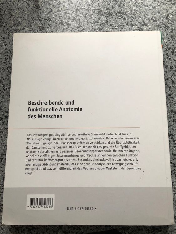 Funktionelle Und Beschreibenden Anatomie, Uni, Studium | Kaufen Auf Ricardo