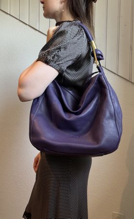 Sac en cuir violet AES – grand modèle 