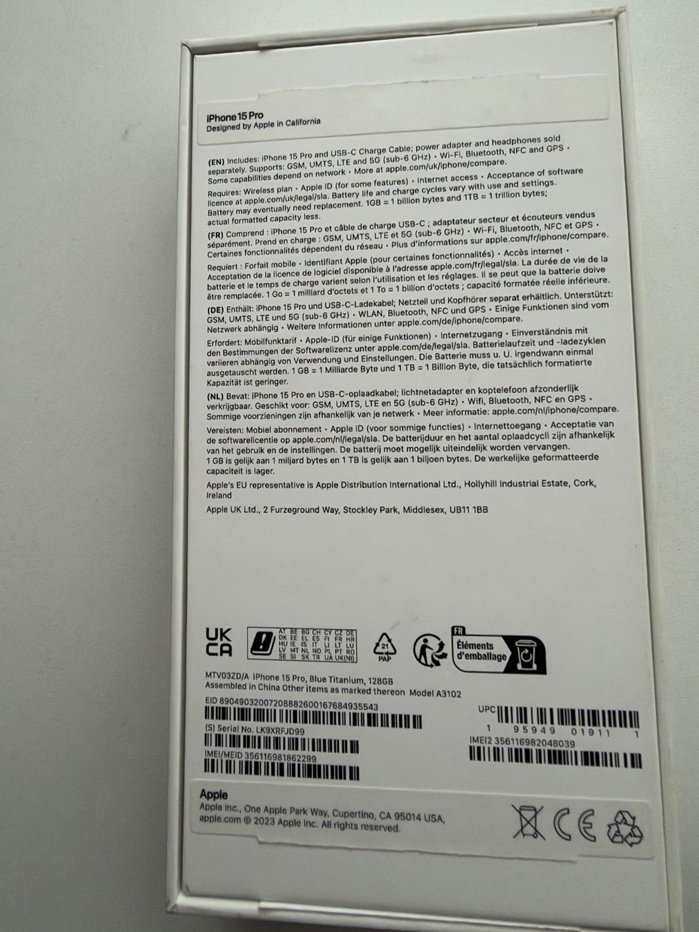 Apple Portables: iPhone 15pro 128GB blue Titanium – D'occasion à Rotkreuz par rajaraja 4