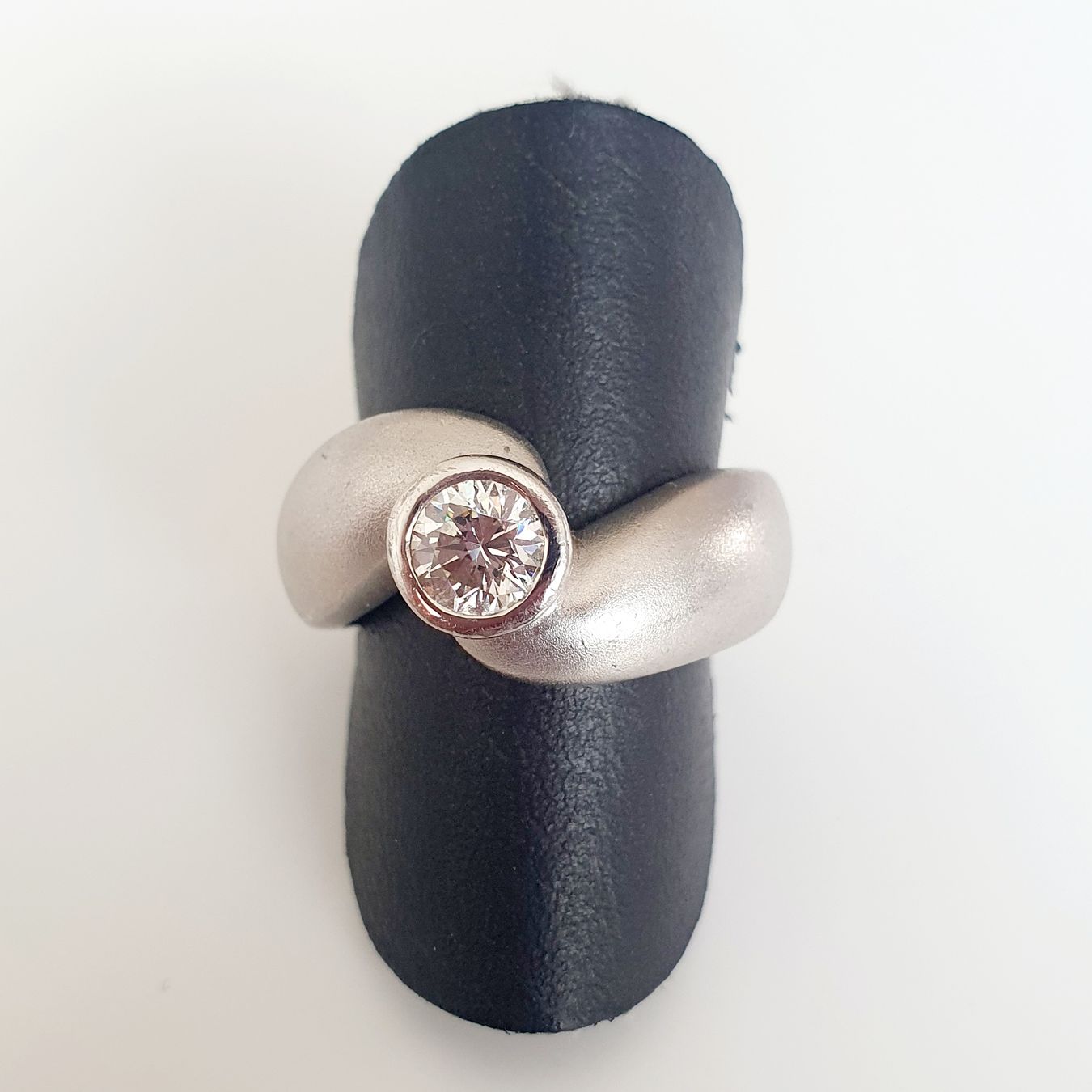 Anelli: Solitär-Spannring ,Ring Silber 925 mit Stein Gr.17,6 mm – Usato da Kreuzlingen venduto da Wunderkiste123 2