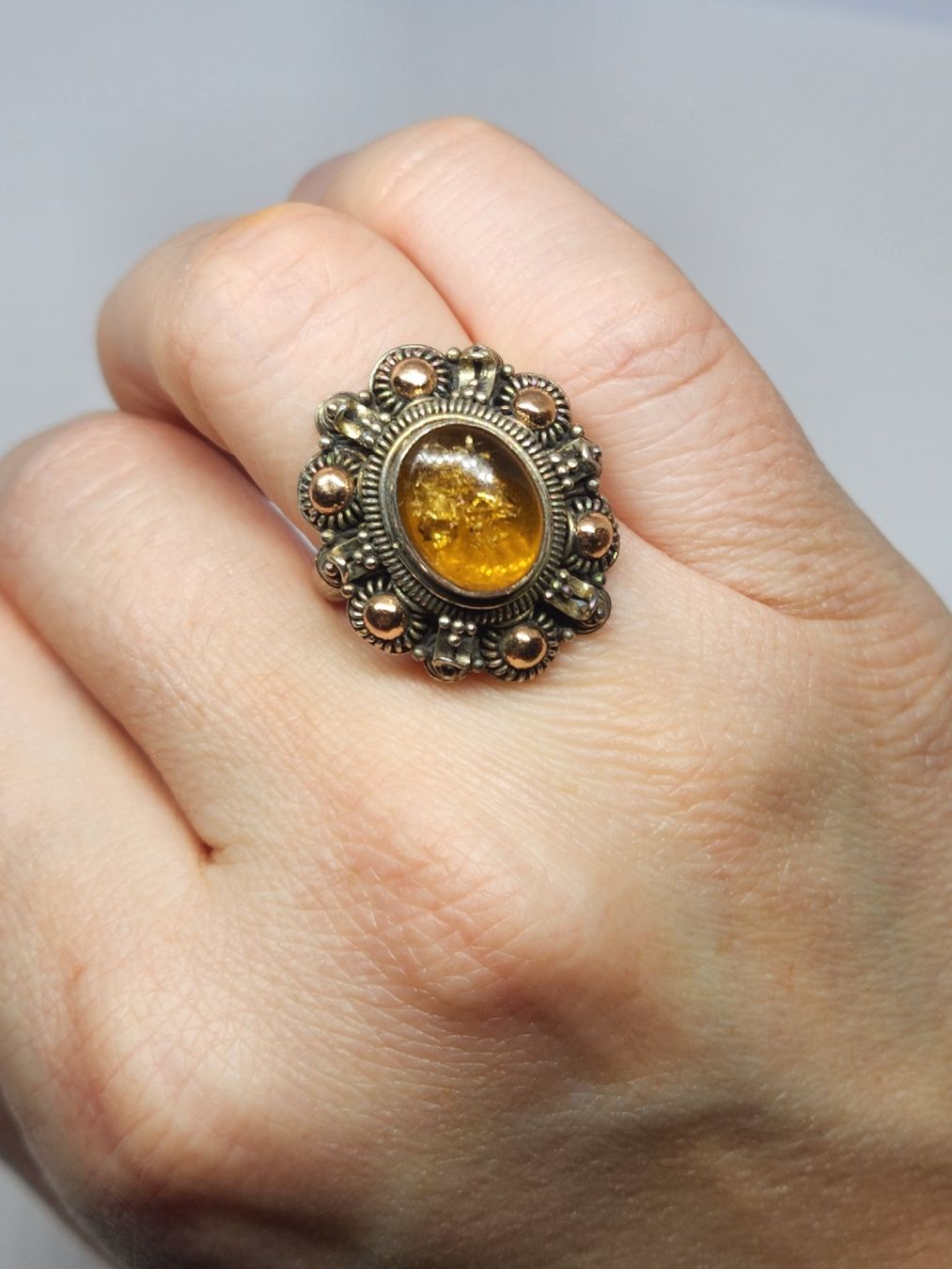 Altri gioielli: Schmuckset: Ring und Ohrstecker mit echten Bernstein – Usato da St. Gallen venduto da GIULESGG 3