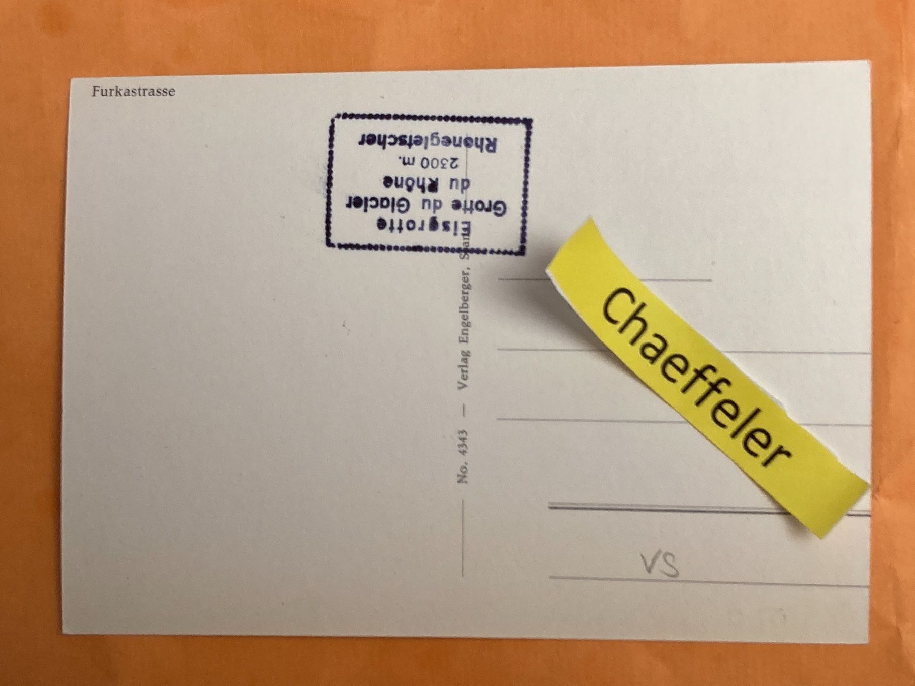 Cartes postales: Furkastrasse mit Gletscher – D'occasion à Zürich par Chaeffeler 1