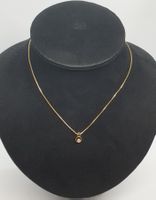 Echt 18K Gold - Collier mit Brilliant