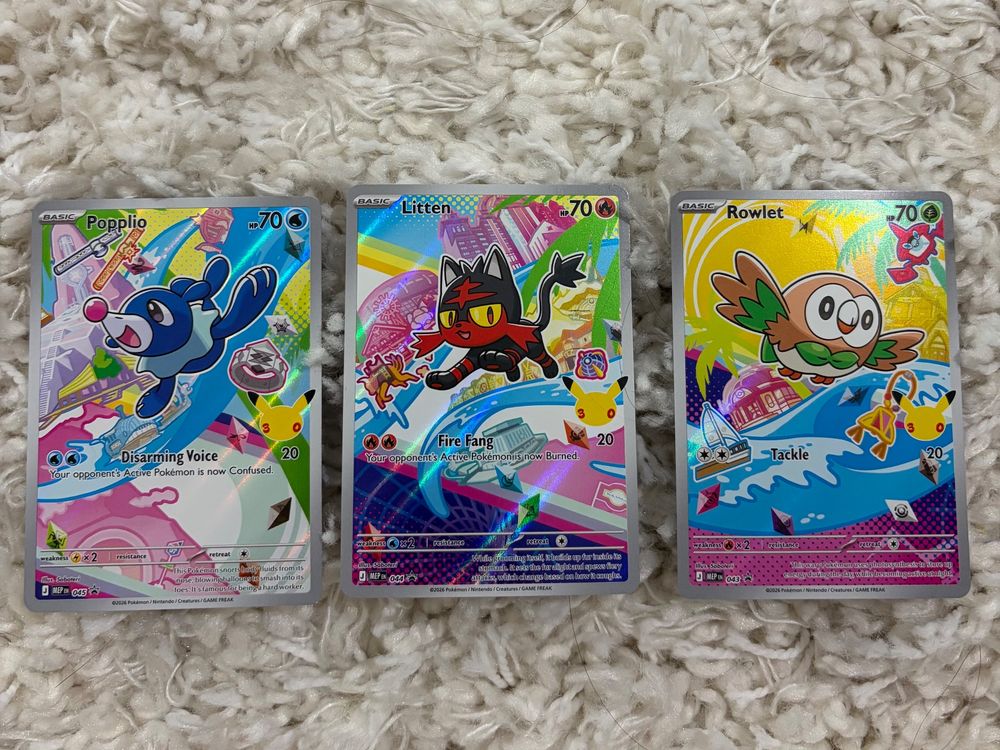First Partner Collection 🇬🇧 Ab 1.- (Popplio,Litten,Rowlet) (Neu (gemäss ...