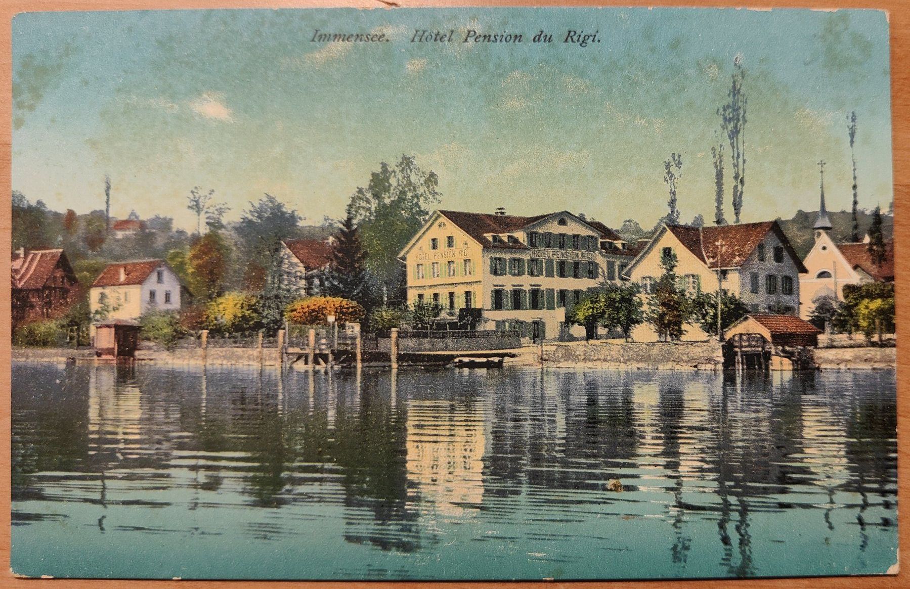 Ansichtskarten: Immensee Hotel Pension du Rigi um 1910 – Gebraucht aus St. Erhard von Chaeferli6