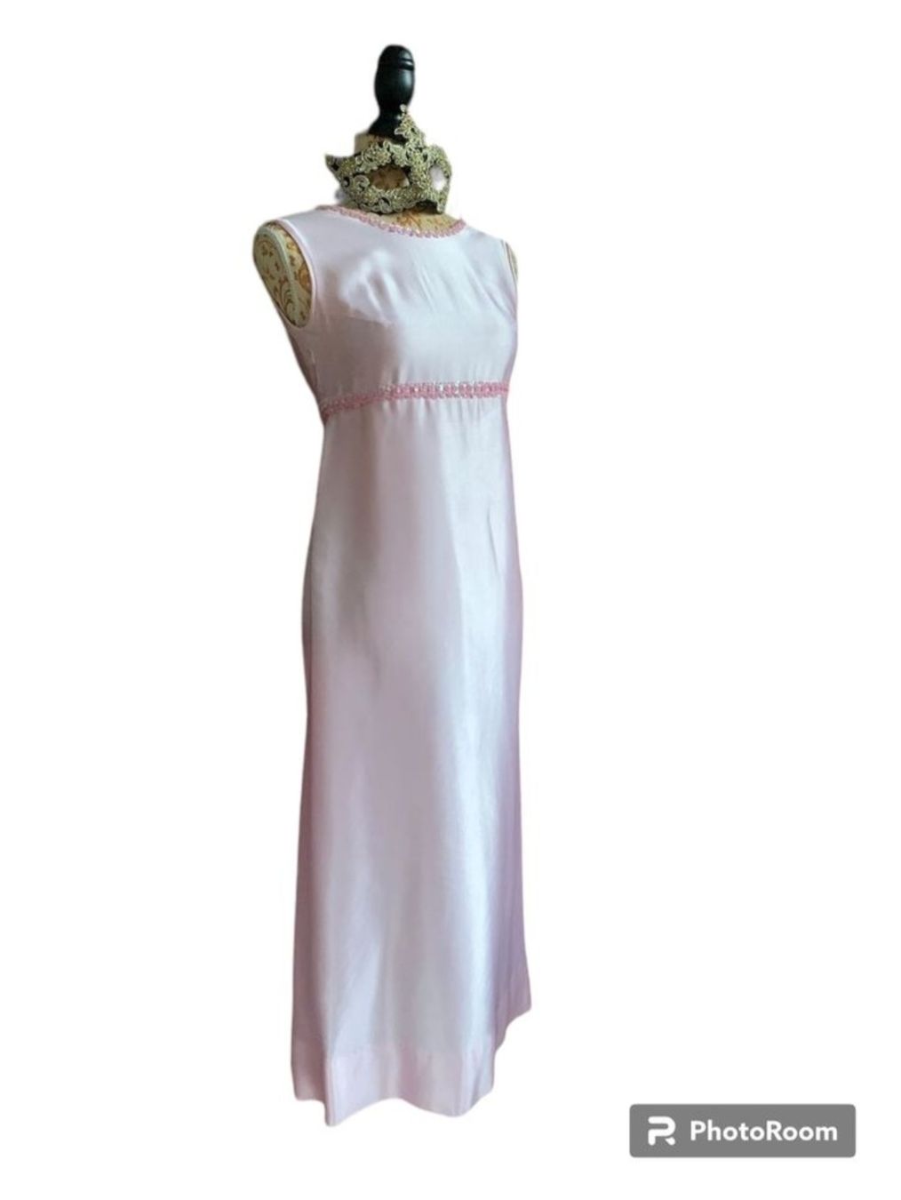 Kleider: VINTAGE Rosè Satin Maxi-/Abendkleid Gr.36 – Neu (gemäss Beschreibung) aus Champlan von acr_kkd5 4