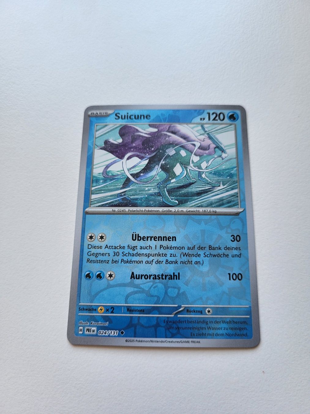Pokémon Sammelbilder & Trading cards: Suicune (Prismatic Evolutions 024/131) reverse Holo – Gebraucht aus Erlenbach ZH von ram_mjn5