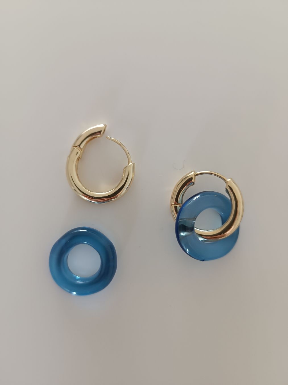 Orecchini pendenti & Orecchini a lobo: Ohrenringe Donat blau gold Modeschmuck – Usato da Luzern venduto da sim_lqq2