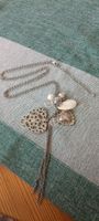 Stylish Silver Heart Statement Necklace, Summer Bling!