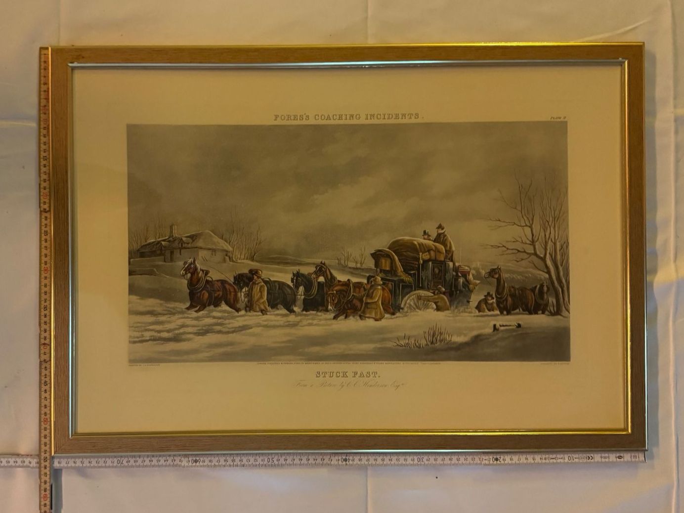 Grafica & Litografie: Antike Lithographie "Winter" mit Rahmen – Usato da Lachen SZ venduto da rs_73