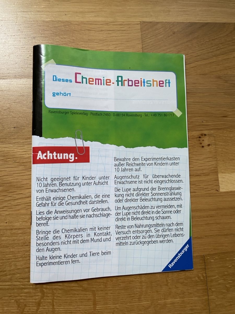 Ravensburger Baukästen: Chemie-Labor Experimentierkasten! – Neu (gemäss Beschreibung) aus Zürich von mes_xgj7 5