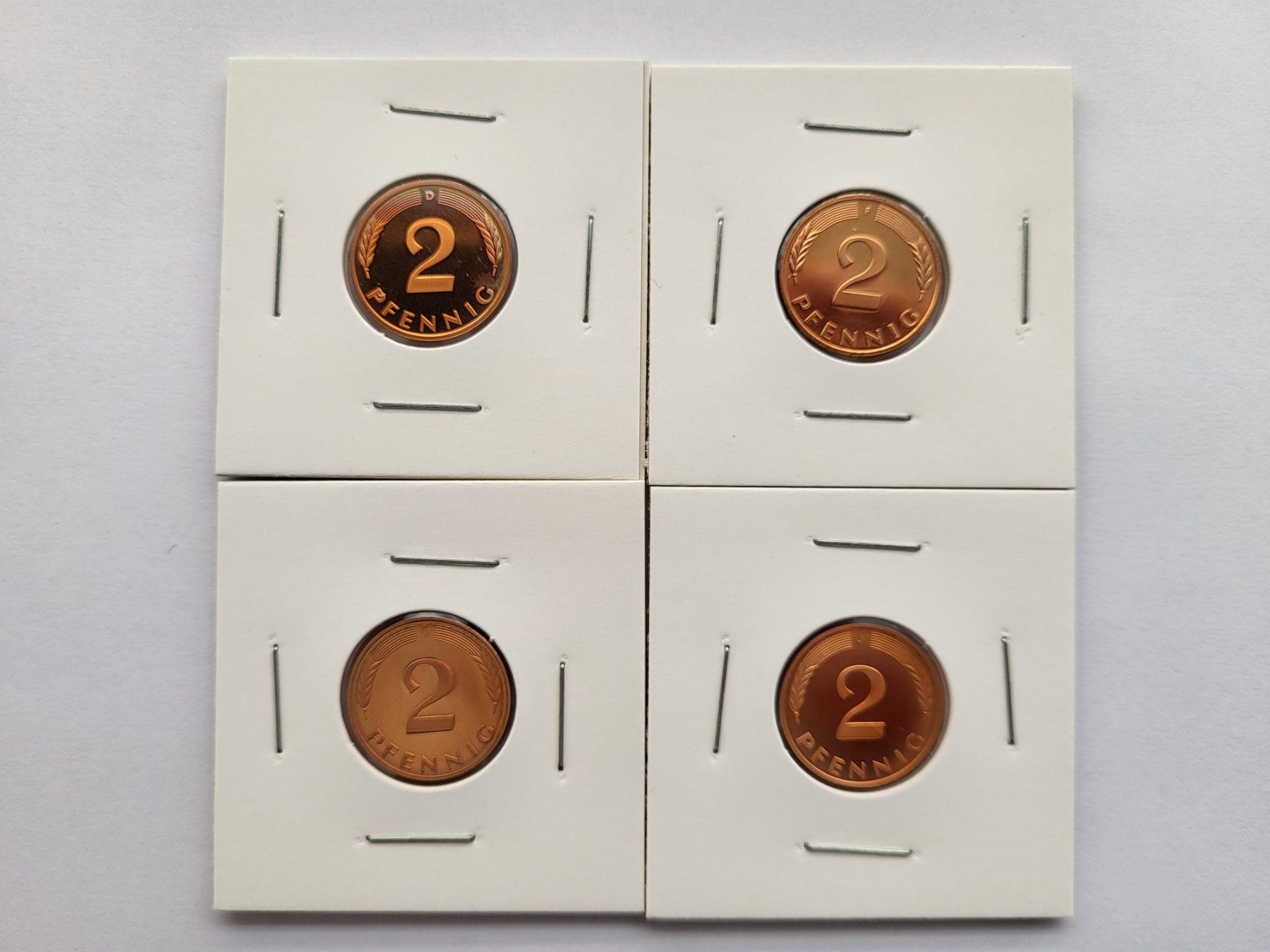 Tutti le monete: 2 Pfennig D-F-G-J 1986 PP – Nuovo (secondo la descrizione) da Pravidondaz venduto da LVtik