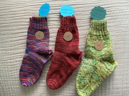 Kindersocken Gr.34/35 handgestrickt Fusslänge 21cm