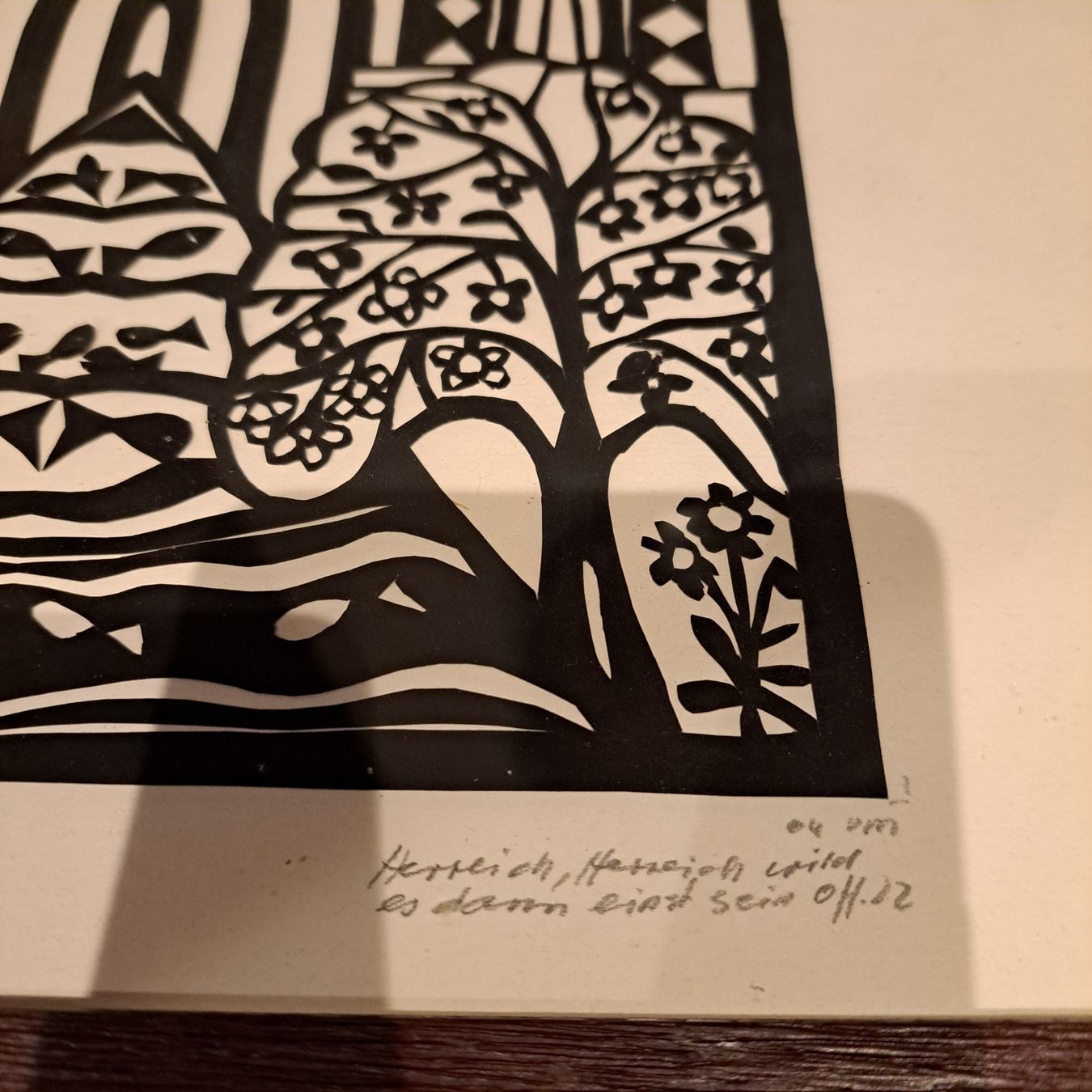 Grafica & Litografie: Handscherenschnitt original signiert datiert gerahmt – Usato da Rosshäusern venduto da planet-7 4