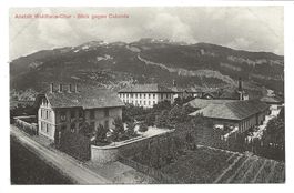 Chur (GR) Anstalt Waldhaus - Blick gegen Calanda - um 1915