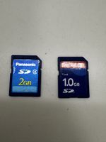 SD-Karten Panasonic 2GB und SanDisk 1GB Konvolut