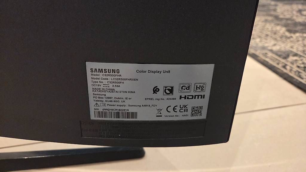 Monitor: Samsung C32R500FHR Curved – Usato da Therwil venduto da Catsathome 1