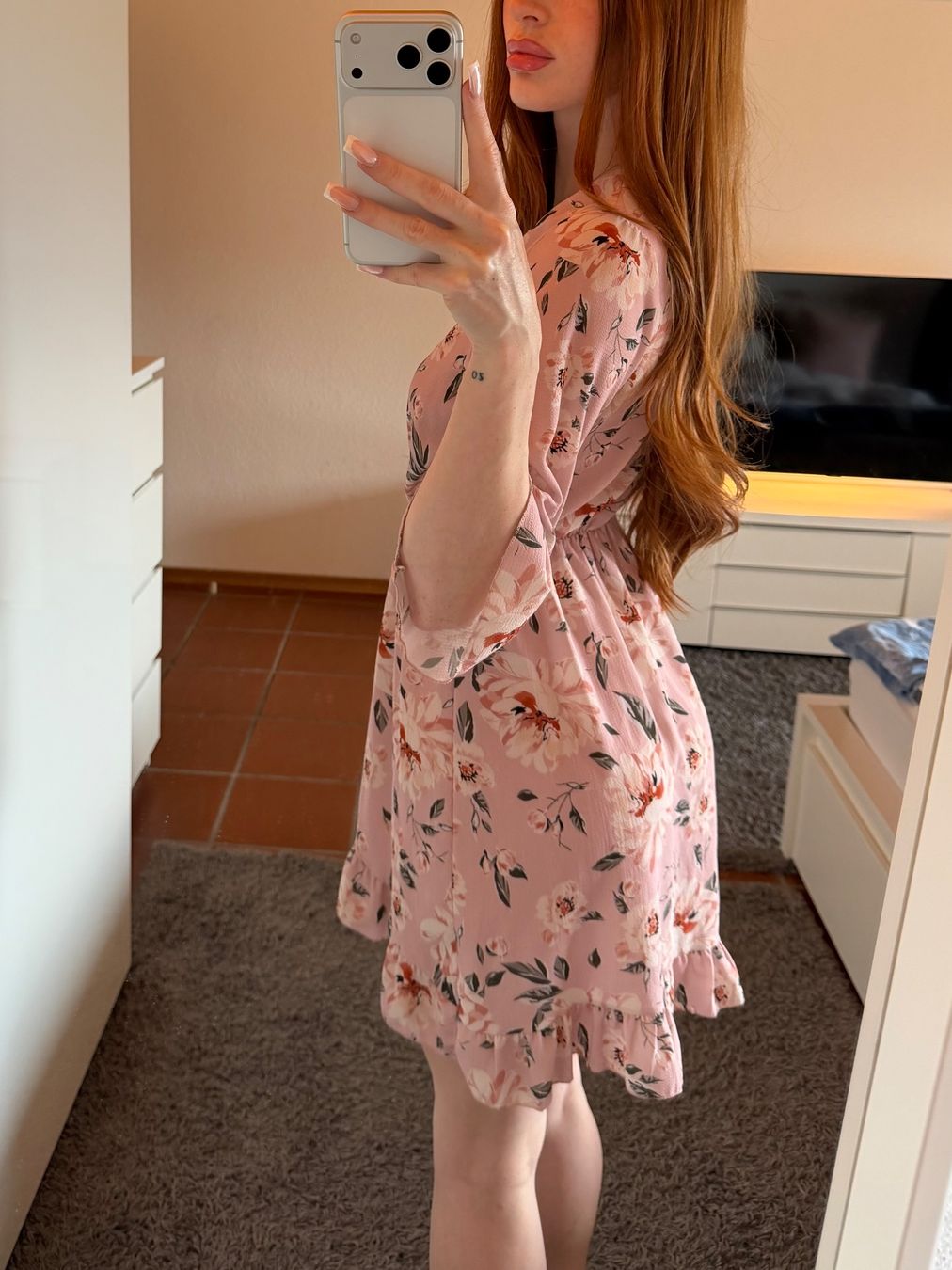 Kleider: Kleid rosa geblümt – Neu (gemäss Beschreibung) aus Frümsen von laura002 1