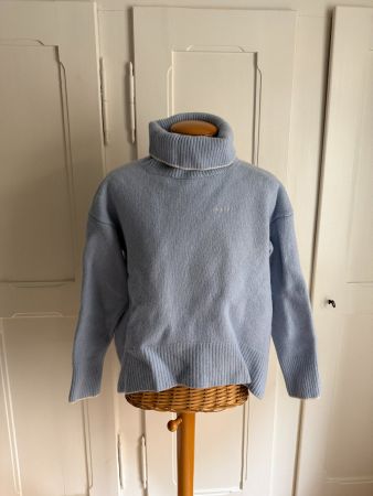 INUIKII - Merinowolle Strickpullover hellblau M