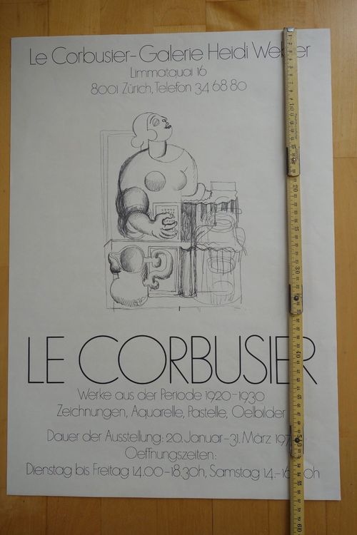 Poster Expo Le Corbusier Vevey 1975 – Affiche Vintage 40x60cm (réédition)