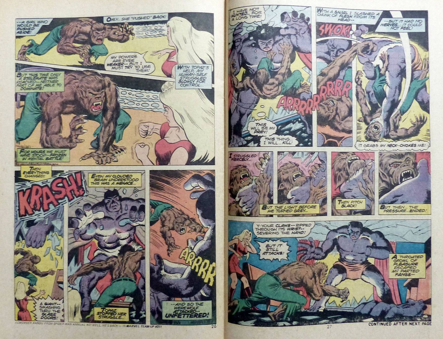 Fumetti: WEREWOLF BY NIGHT #17 VS THE BEHEMOTH MARVEL 1974 – Usato da Lugano venduto da YouWantUS 3