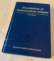 Foundations of Mathematical Analysis (Oxford Science P.)