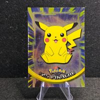 Pokemon Topps Holo Foil Blue 1. Edition/Print DE Pikachu