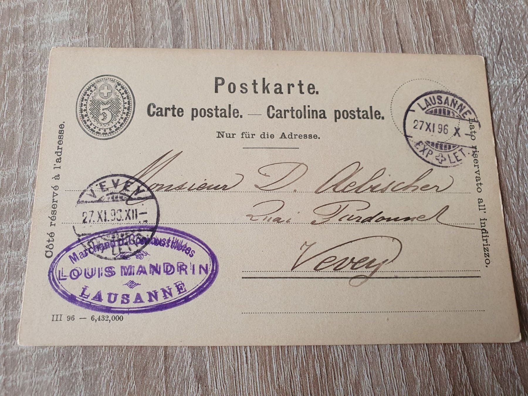 Tutti i francobolli: 5rp Ganzsache Vevey – Usato da Balgach venduto da SIMEON27