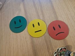 Flache Smiley Emoji Magnete