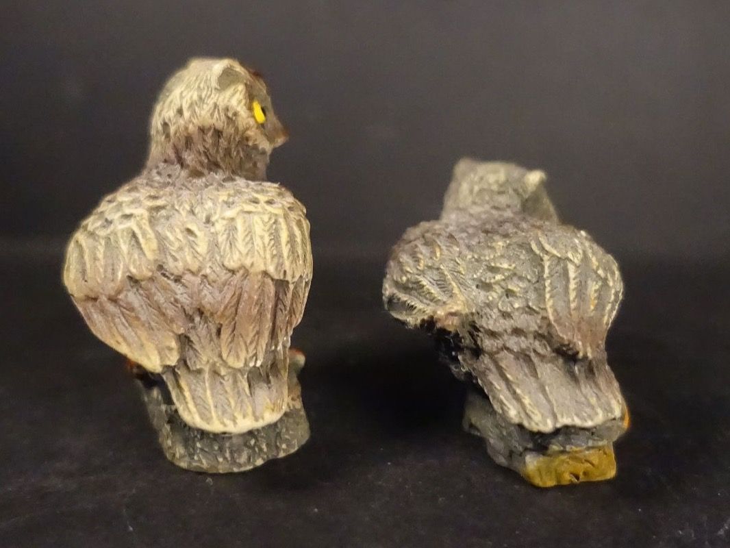 Statuette: Zwei detailgetreue Eulen / Eule – Usato da Russikon venduto da Eulenfeder 3