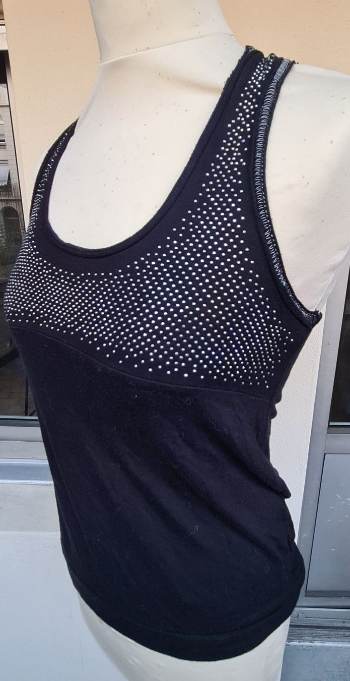 Mango Top: Haut en strass taille XS ouvert au dos – Usato da Genève venduto da Saleena 4