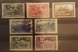 2849) 1914-1931, Satz Gebirgslandschaften sauber gestempelt