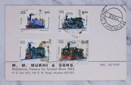 Briefmarken Indien, indische Dampflokomotiven