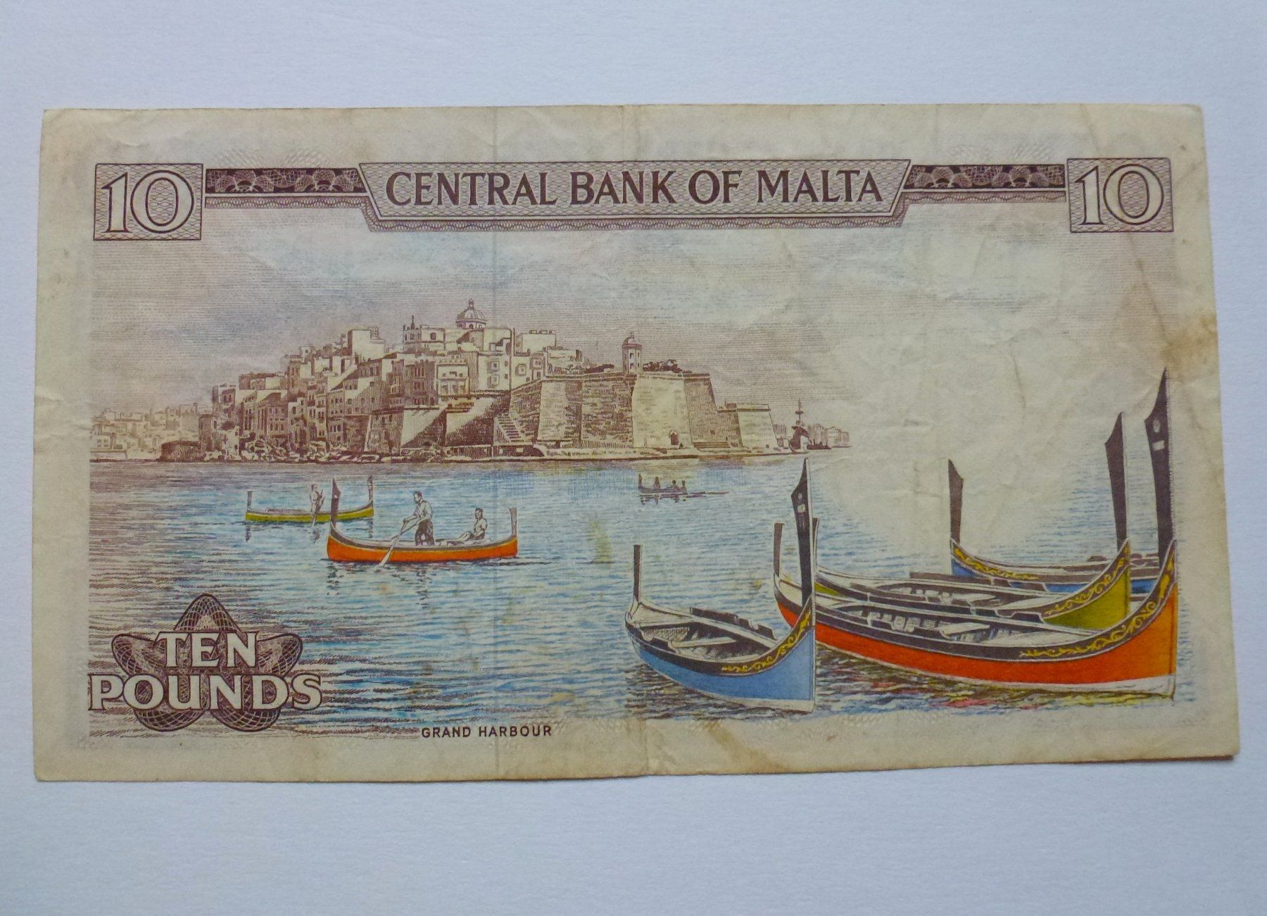 Banconote: Malta ++ 10 Liri 1973 – Usato da Walkringen venduto da Casablanca777 1