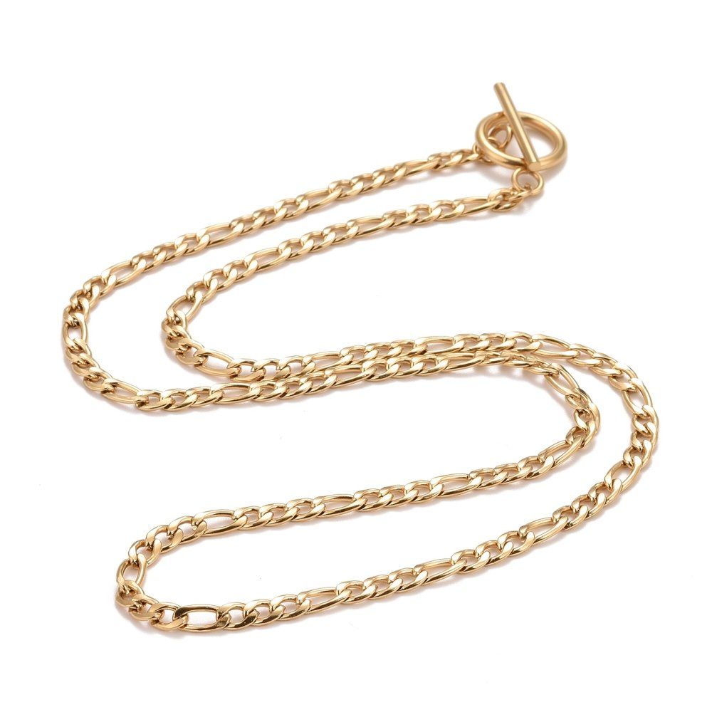 Catenine: Kette Edelstahl vergoldet 50cm lang – Nuovo (secondo la descrizione) da Alpnachstad venduto da perlengaby 2