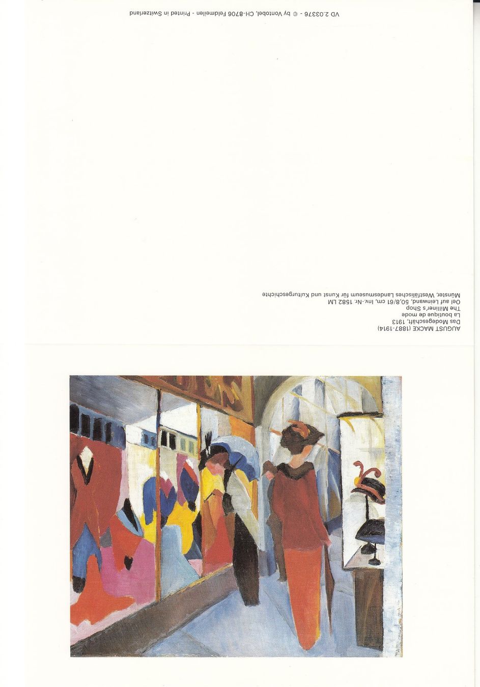 Cartoline postali: DK August Macke, Das Modegeschäft, 1913 – Nuovo (secondo la descrizione) da Bürglen TG venduto da StampGraf