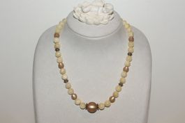 Halskette Honig Onyx/Polaris/Silber