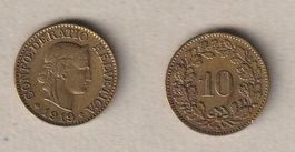 10 Rappen 1919 Messing