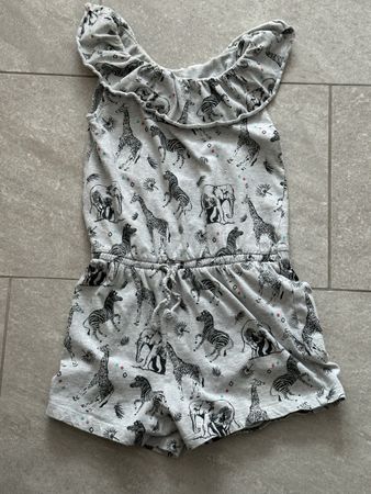 Sommerlicher Jumpsuit mit Tiermuster, Grösse 116, Top!