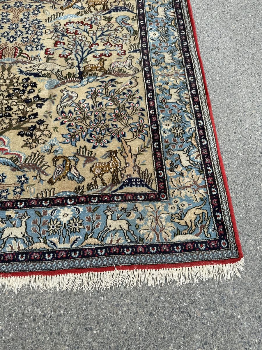 Tappeti: Perserteppich, Qom (Wolle &Seide )263x170 cm, – Usato da Büron venduto da Filadefia-888 1
