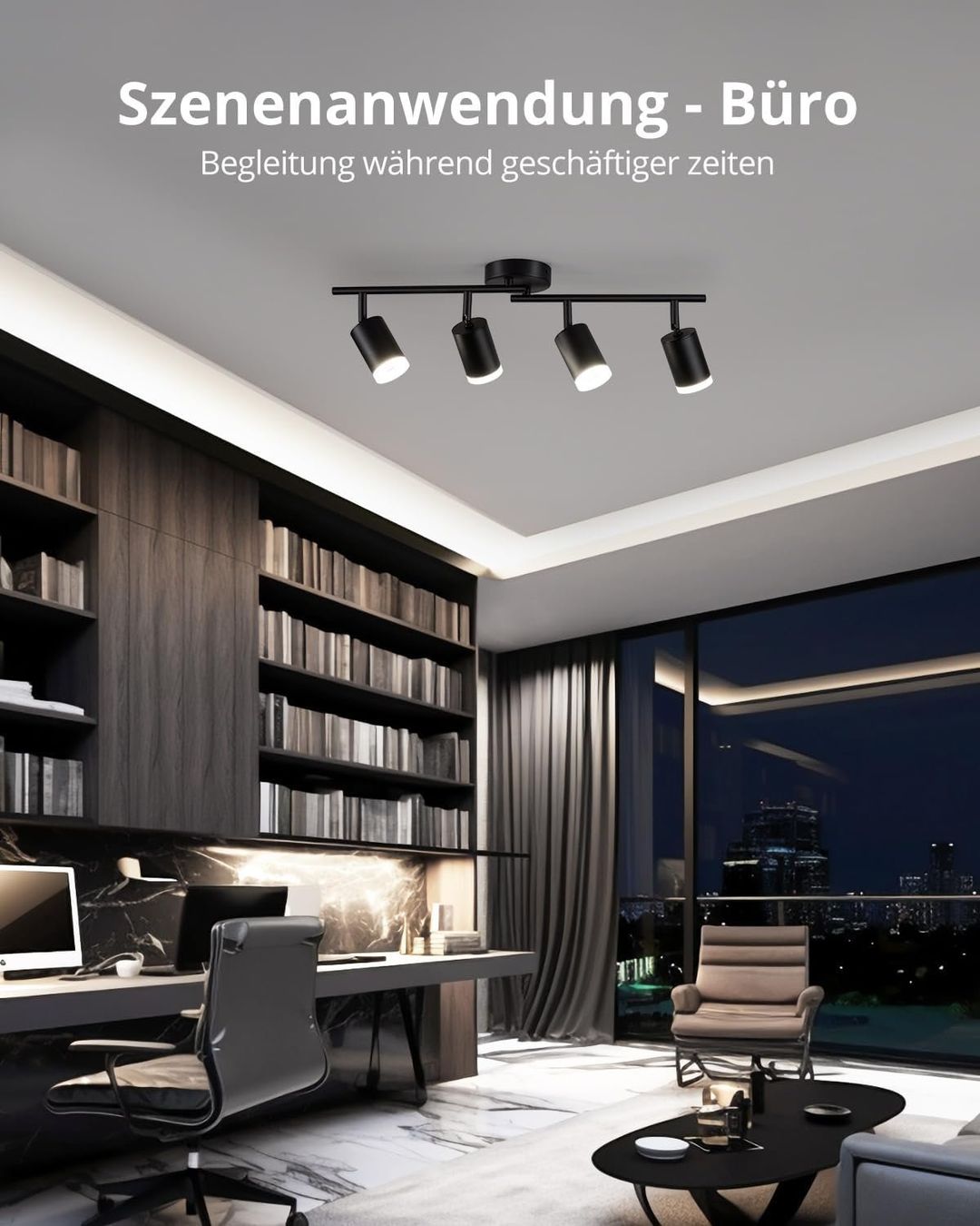 Kronleuchter & Deckenlampen: LED Deckenlampe Deckenleuchte schwenkbar Schwarz Strahler – Neu und originalverpackt aus Wittenbach von VELARO 1