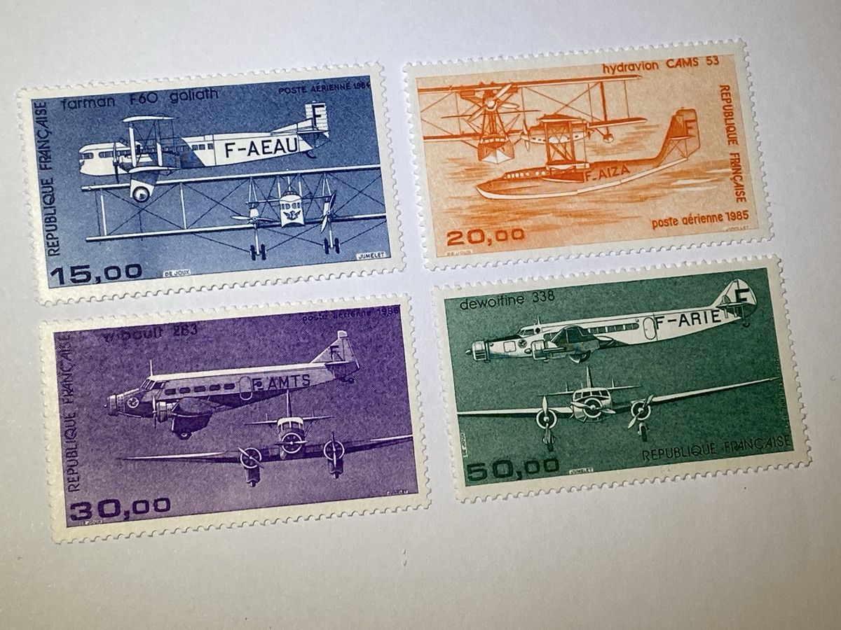 Tutti i francobolli: Frankreich 1985, Flugpost, C56-59 Mint Set** – Usato da Emmenbrücke venduto da Raro-Valioso 2