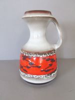 Schöne Vintage Vase aus Keramik, orange, 70er Jahre