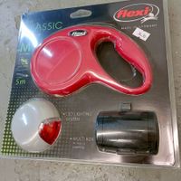 Neue Flexi Leine Classic M Rot 5m mit LED & Multi Box