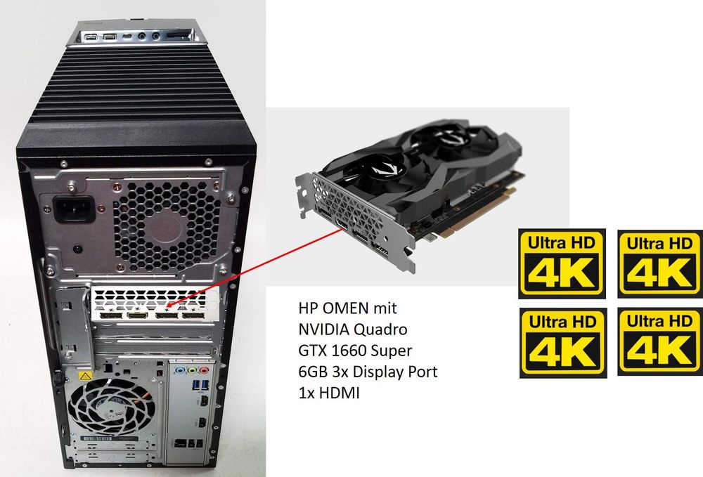 PC HP OMEN 870 32GB 512GB GTX 1660 super i7 2TB (RTX 3060) (Gebraucht ...