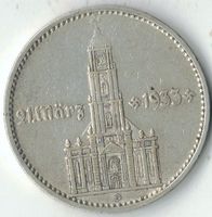 Münze Deutschland DR 3.Reich - 2 Reichsmark D 1934 - selten