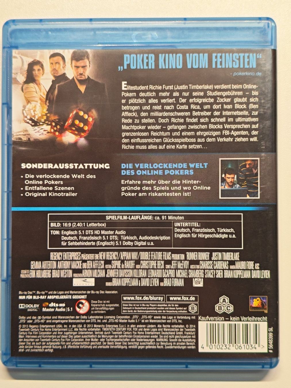 Alle DVDs: Runner Runner – Gebraucht aus Liestal von Kratzilla 2
