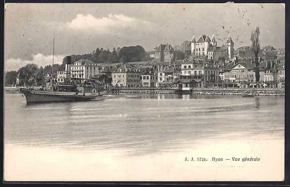 Cartes postales: AK Nyon, Vue generale, 1905 – D'occasion à Berlin par bartko-reher
